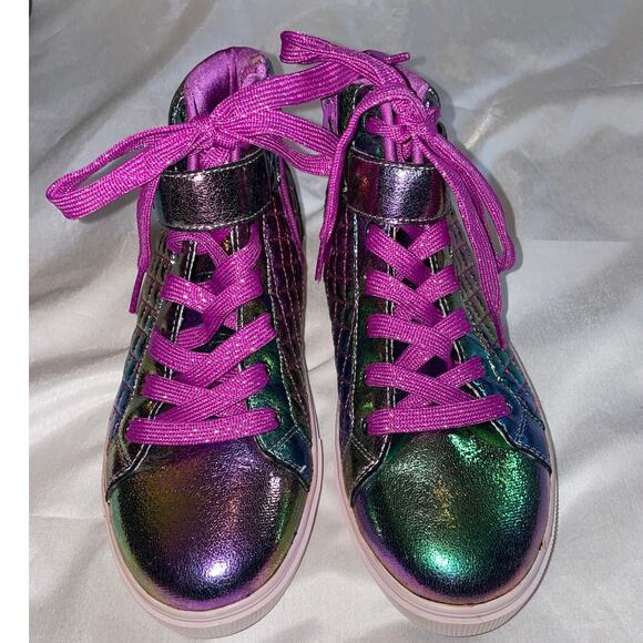 SKECHERS KIDS Sport -‎ Shoutouts Glitz Metallic Rockstar - Youth Size 5 - Picture 2 of 11